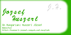 jozsef huszerl business card