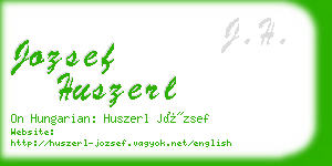 jozsef huszerl business card